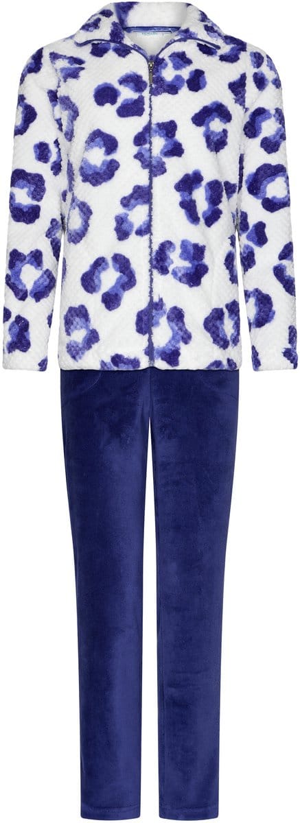 Rebelle - Leopard Lilac - Huispak - Fleece - Wit/Paars - Maat 42