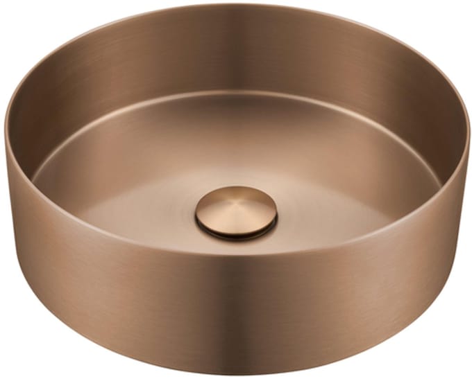 Saniclass ONE Waskom - 36x36x11cm - RVS - Geborsteld koper