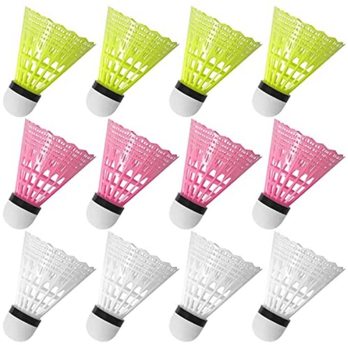 Solidchoice - Set van 12 Badmintonshuttles voor Buitengebruik