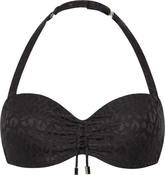 Beachlife - Maat 36D - Textured Leo voorgevormde bikinitop met beugel Dames
