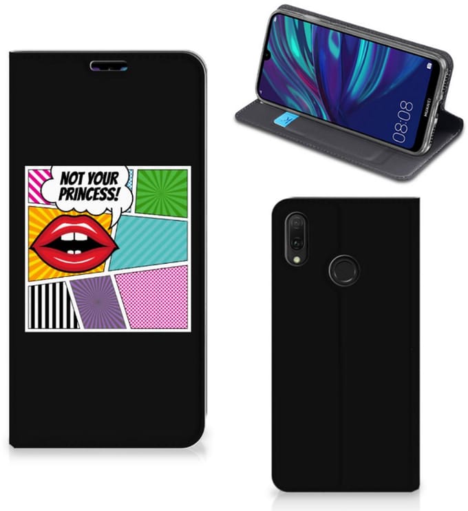Huawei Y7 hoesje Y7 Pro (2019) Hippe Standcase Popart Princess