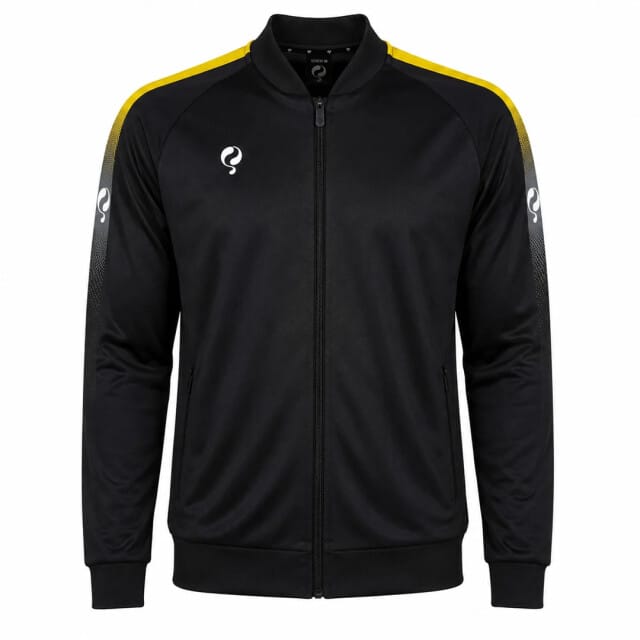 Q1905 Trainingsjack doan zwart / geel / wit