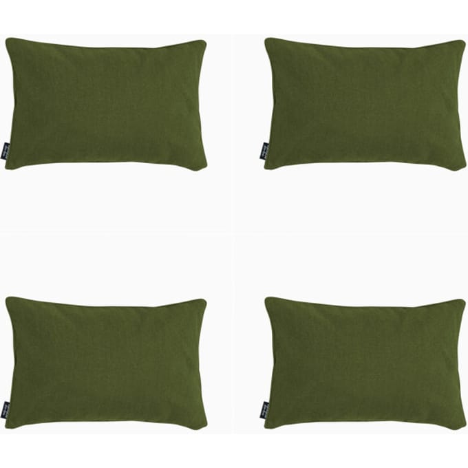 Madison - Sierkussen Moss green canvas eco+ - Ca. 30x50 cm - Set van 4