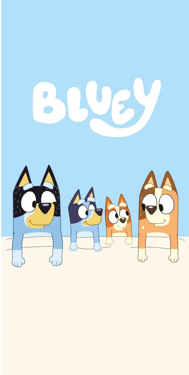 BLUEY KINDERHANDDOEKEN GROOT 70 x 140 cm BAD EN STRAND