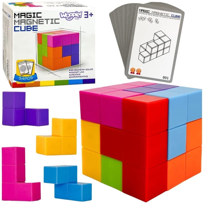 Woopie Tetris kubuspuzzel met kaartenset - UNI