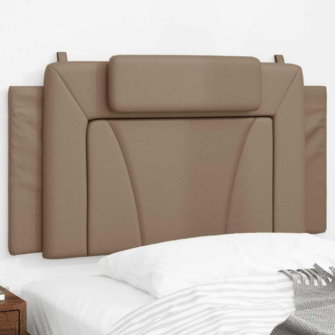 vidaXL - Hoofdbordkussen - "Viana" - 100 - cm - kunstleer - cappuccinokleurig