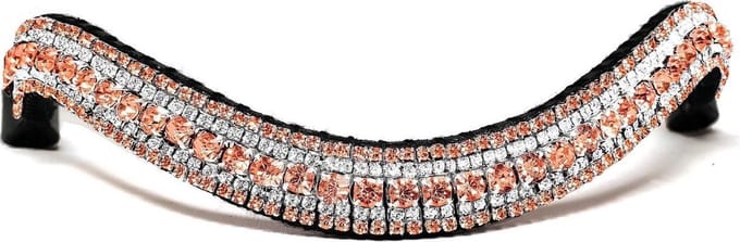 Frontriem Rose Gold & Crystal/Full