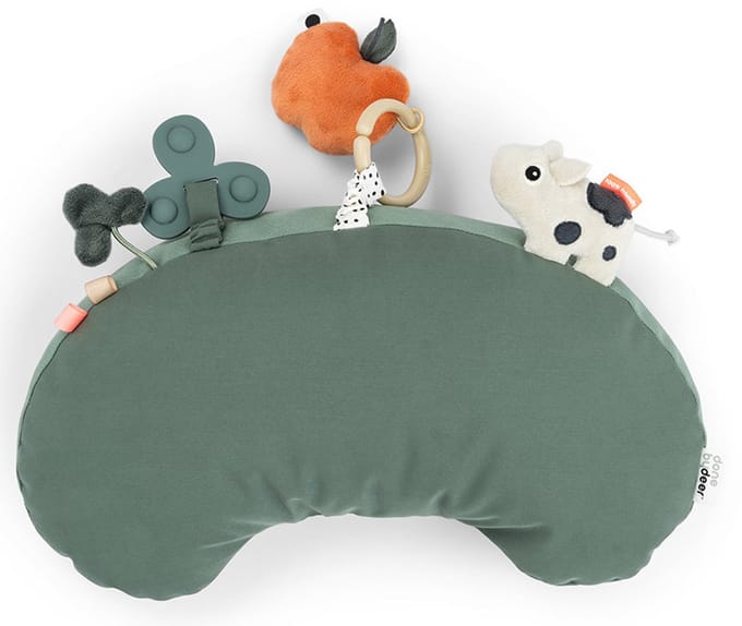 Done by Deer Tummy Time Activiteitenkussen Tiny Farm Green