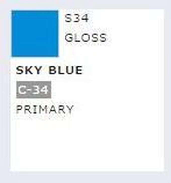 Gunze S-034 - Mr. Color Spray 100 ml Sky Blue - Spuitbus voor Plastic Modelbouw