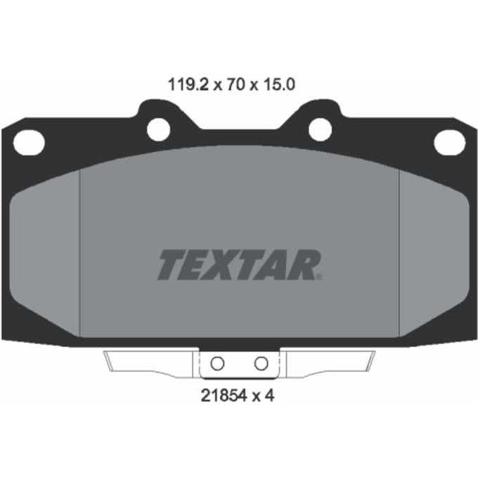 Remblokset TEXTAR 2185401, voor