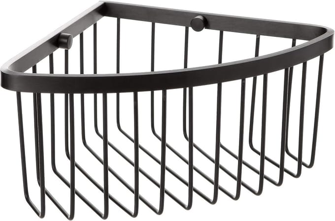 Corner opbergmand aluminium zwart