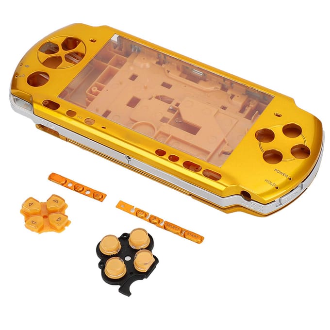 Voor PSP3000 Game Console Behuizing Volledige Behuizing Shell Met Schroevendraaier Draagbaar Compact(Geel)