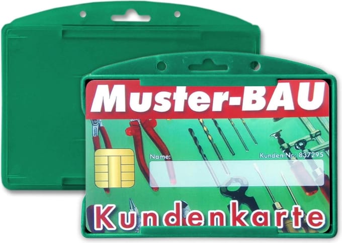 Kaarthouder / badgehouder groen 10 stuks