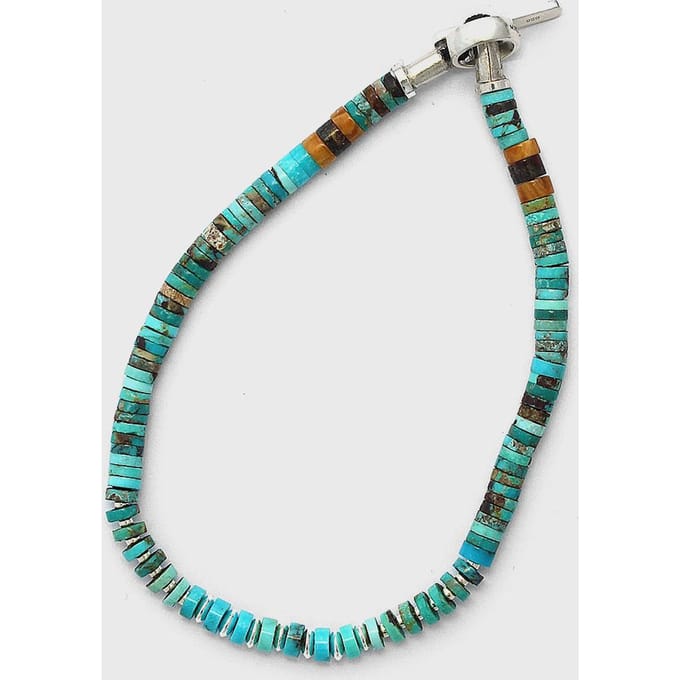 Silver heishi bracelet