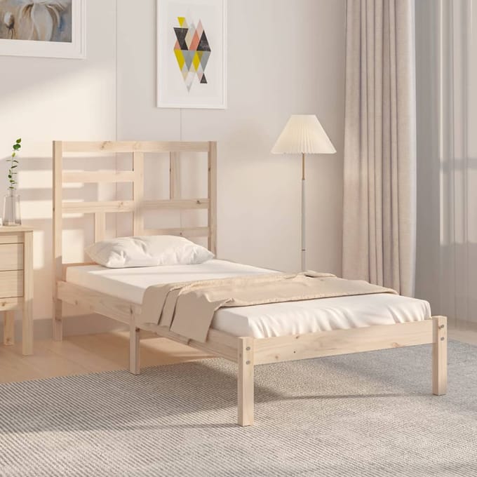 vidaXL - Bedframe - massief - hout - 75x190 - cm
