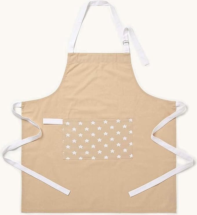 Homescapes keukenschort sterren beige