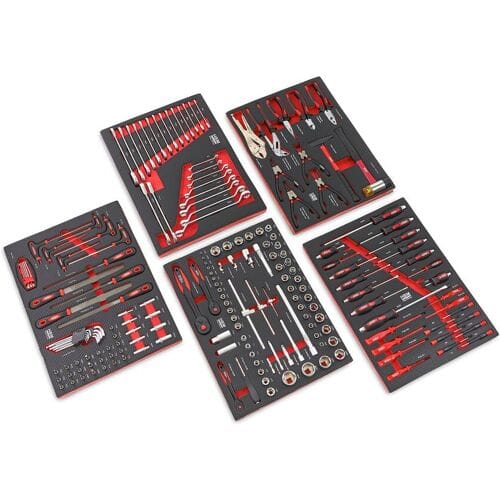 HBM 196-delige PREMIUM gereedschapswagen ROOD