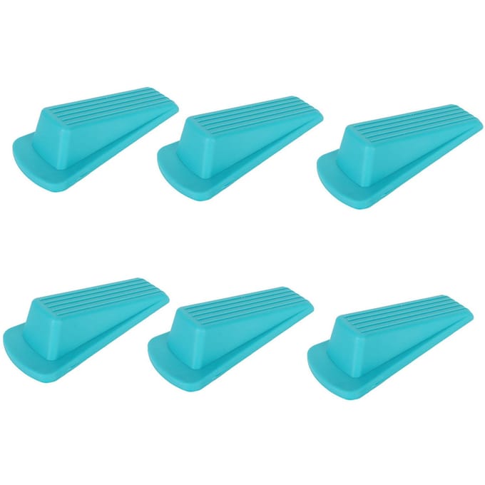 6 stuks Deurstoppers Dik Flexibel Stapelbaar Duurzaam TPR Anti-Deformatie Deurwig voor 1.2in blauw