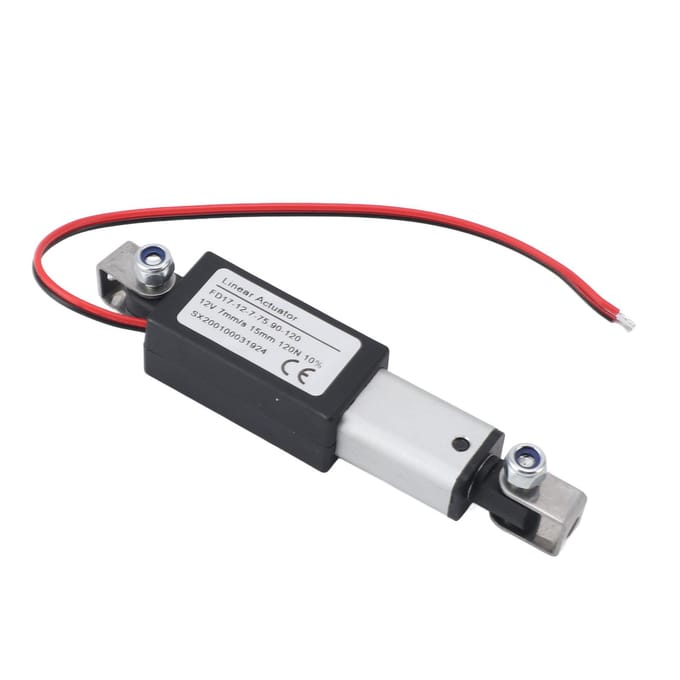 12V Elektrische Lineaire Actuator 15mm Slag 120N Zware Uitvoering Mini Elektrische Lineaire Actuatormotor voor