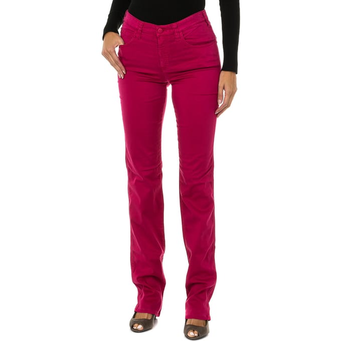 Lange broek van stretchstof 6Y5J75-5N22Z vrouw