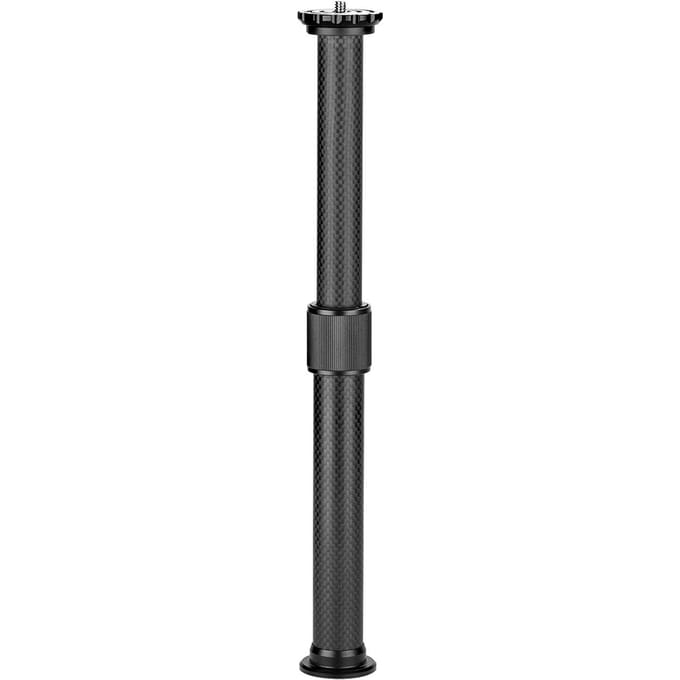 Universele koolstofvezel statief verlengstok 2-delige uitschuifbare staaf Max. Hoogte 32cm/12.6in met zwart