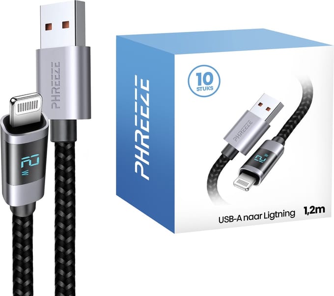 Voordeelpak geschikt voor usb Lightning kabels - 10 pack - Ideaal voor zakelijk, kantoor & bulk