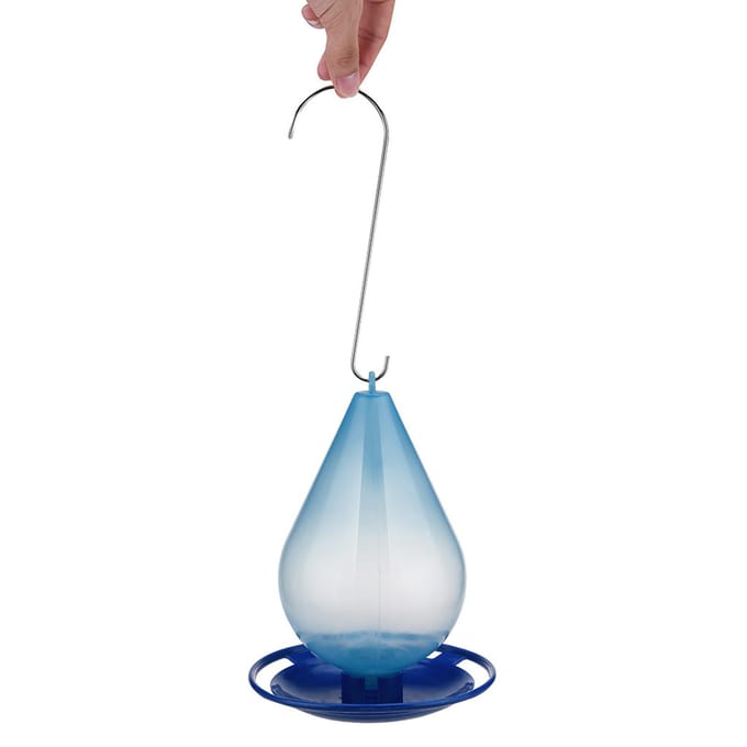 Droplet Bird Waterer Hangende wilde vogels watervoeder voor buitentuin blauw