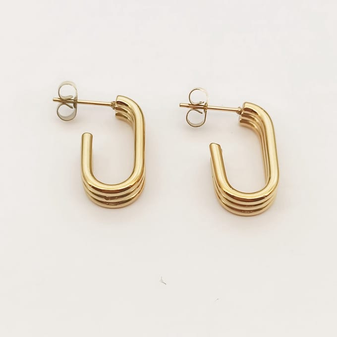 JewelGalerie- Oorbellen- Geometrisch - Goud