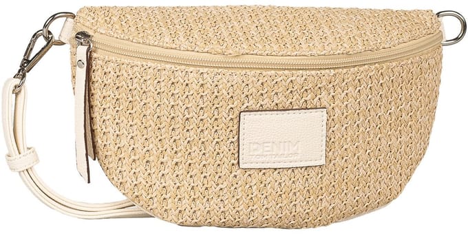 TOM TAILOR schoudertas Rosie Raffia Belt Bag Mixed Cream White beige
