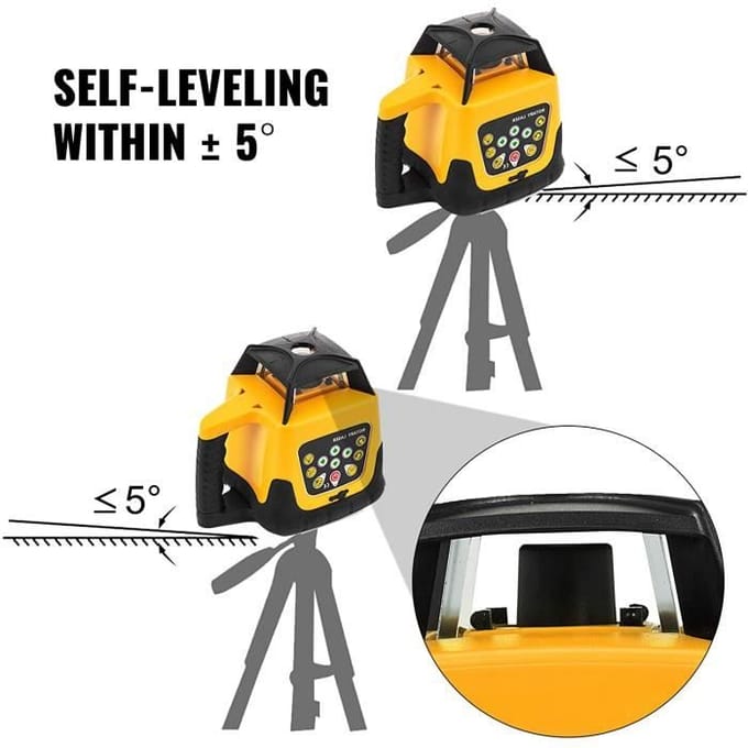 NIVEAU LASER VEVOR Niveau Laser Autonivelant Balayage Rotative à 360° Laser Ligne Verticale Horizontale Module Laser R351