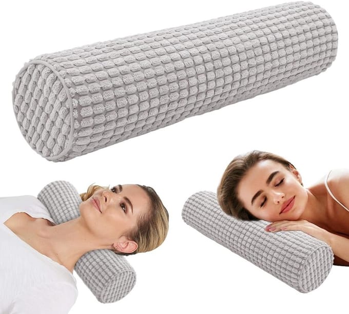 Ergonomische Cervical Rol Kussen van Traagschuim met Wasbare Hoes