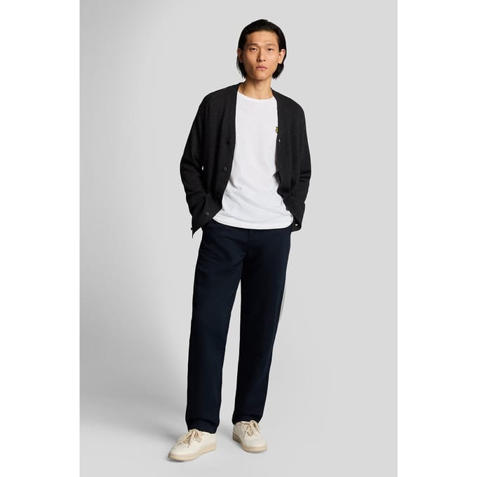 Lyle & Scott Linen Blend Drawstring Trouser Dark Navy Taglia: W36L32 | Pantaloni Outlet | Uomo | Blu