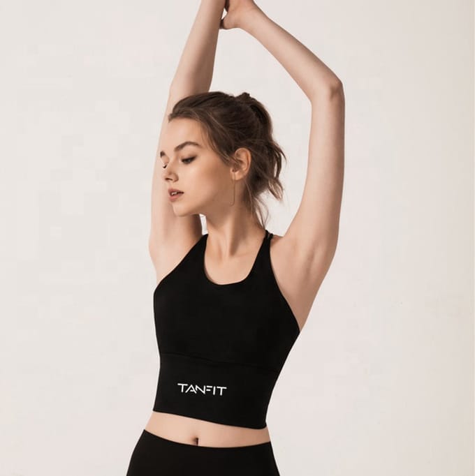 Sports Bra - Cross Back - S - zwart