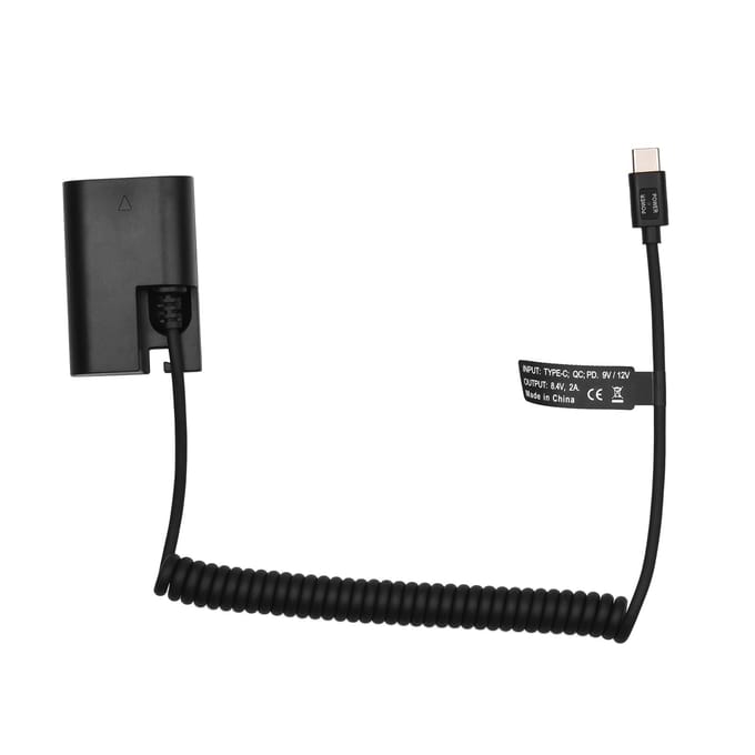 Andoer Type-C DR-E6 Dummy Batterij DC Koppelstuk 20W PD Adapter Vervanging voor Canon EOS 60D 70D 80D EU Plug zwart