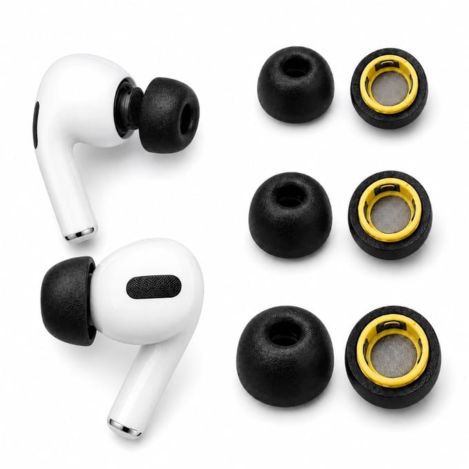 Consumerce® Memory Foam Tips Geschikt voor AirPods Pro Gen 1 & 2 - Wit - Oordopjes - Dopjes - Earphone