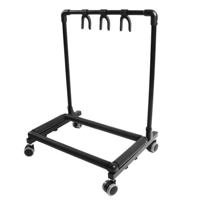 Multi Gitaarstandaard Metaal en EVA Meerdere Gitaren Displayhouder met Wielen voor Winkels FL 13W black