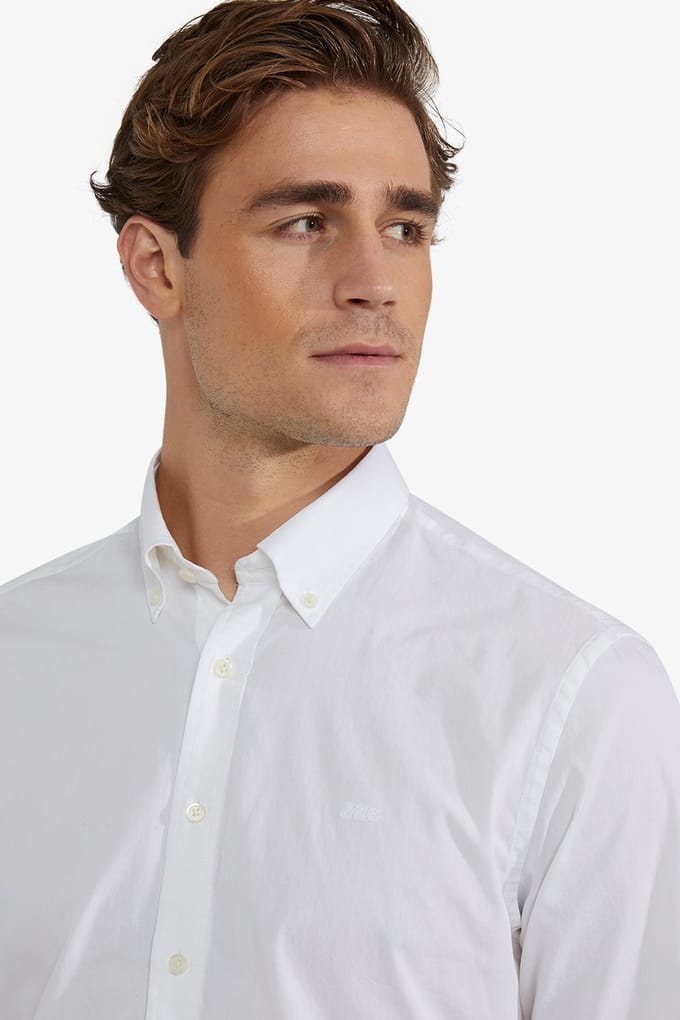 McGregor Stretch Poplin Shirt White Taglia: M | Camicie Business Outlet | Uomo | Bianco