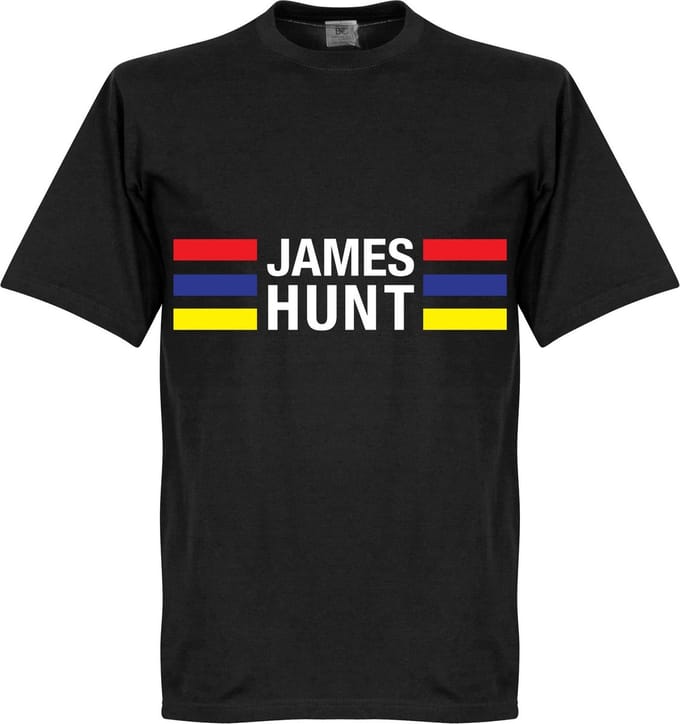 James Hunt Stripes T-Shirt - Zwart  - M