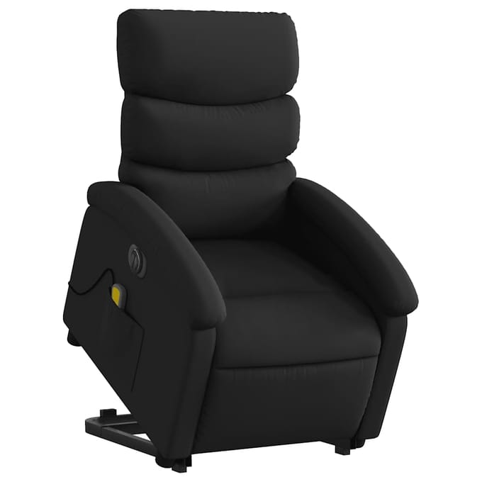 vidaXL - Sta-op-massagestoel - elektrisch - kunstleer - zwart