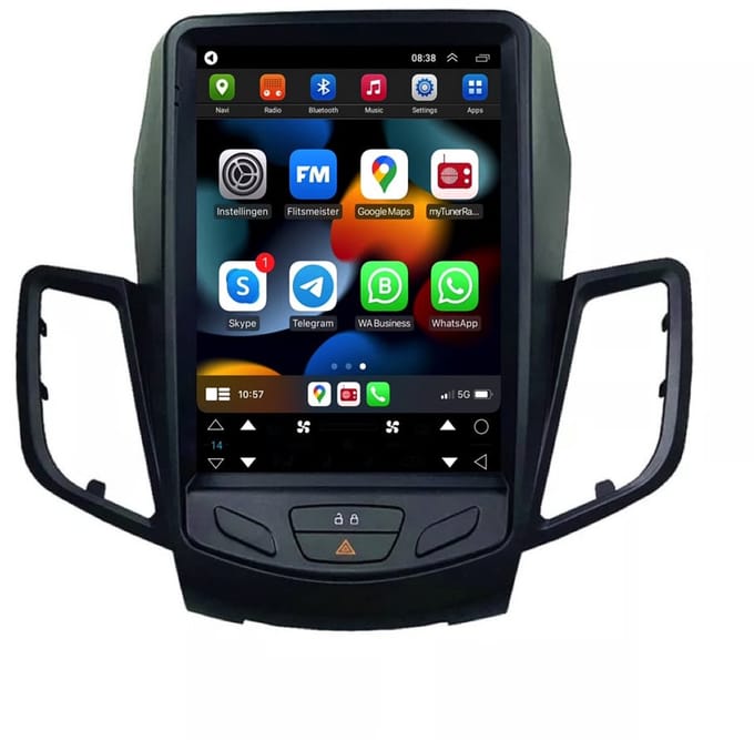 CarPlay autoradio geschikt voor Ford Fiesta | 2009 t/m 2017 | Android 13 | Draadloos Apple CarPlay & Android Auto | 2GB + 32GB | 8-Core processor | Davilon | 2025 model | 2009 2010 2011 2012 2013 2014 2015 2016 2017 | Bluetooth & Wifi