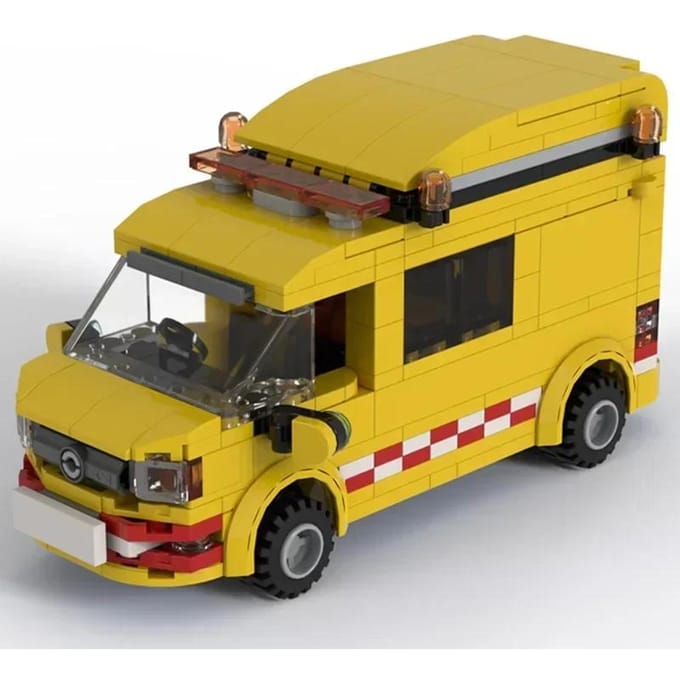 Moc Bouwstenen Stadswagen Gemiddeld Formaat Bestelwagen Technologie Modulaire Blokken Cadeaus Speelgoed Voor Kinderen DOE-HET-ZELF Sets Assemblage black
