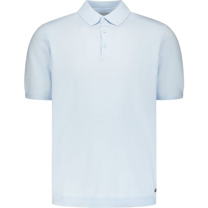 No Excess Pullover Short Sleeve Polo Button Sky Größe: XL | Poloshirts Outlet | Herren