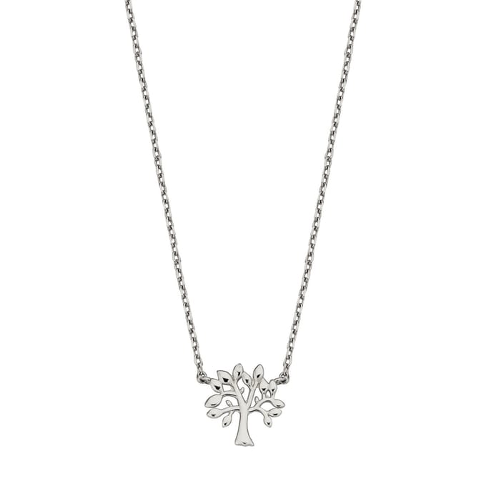 New Bling 9NBG-0441 - Ketting met levensboom - witgoud- 38+2,5+2,5 cm