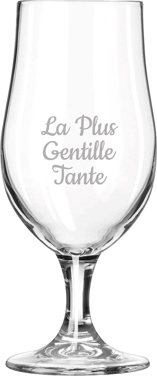 Bierglas op voet gegraveerd - 49cl - La Plus Gentille Tante