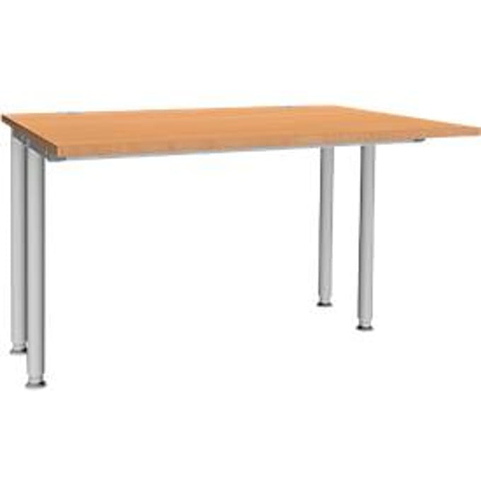Schäfer Shop Genius bureau MODENA FLEX, breedte 1200 mm, aan beide zijden ingekort, beuken