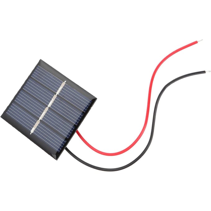 2 Stuks 0.36W 2V Mini Polycrystalline Zonnepanelen DIY Batterijlader Module Clip Kit gray