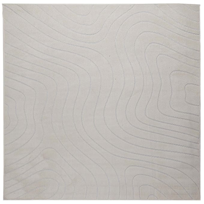 vidaXL - Binnen- - en - buitenkleed - PALMERAS - Crème - 200 - x - 200 - cm - Polyester