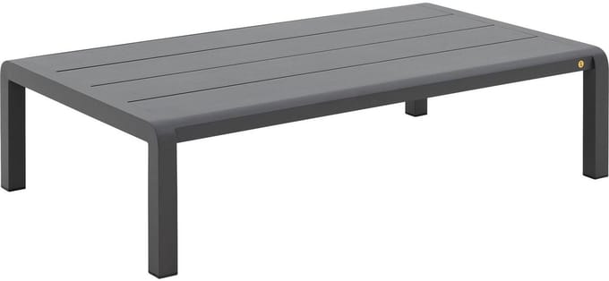Goossens Tuintafels Yngvar - Aluminium - grijs - 140 x 35 x 84 cm