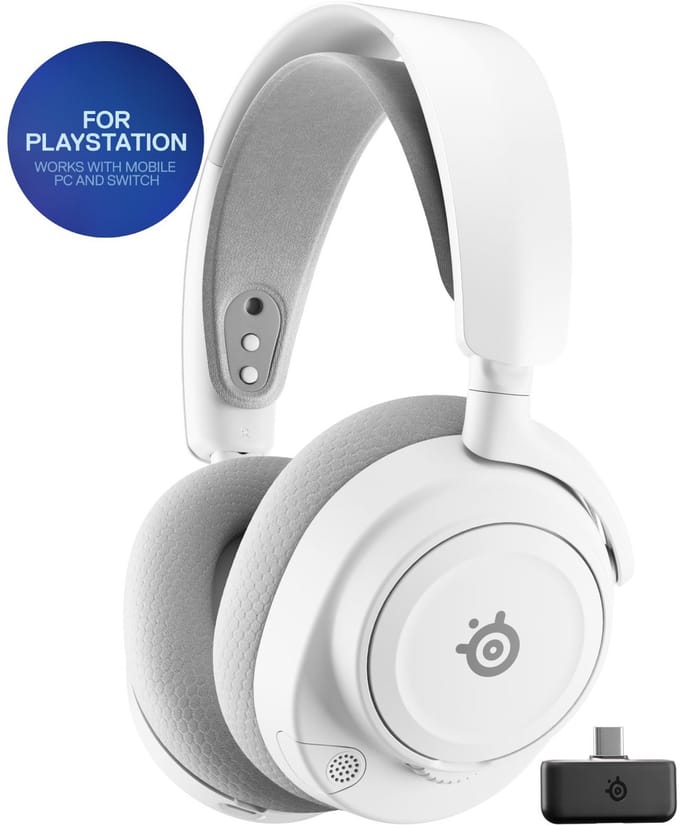 SteelSeries Arctis Nova 7P Gen 2 - Draadloze Gaming Headset - PlayStation 4 & 5 - Wit