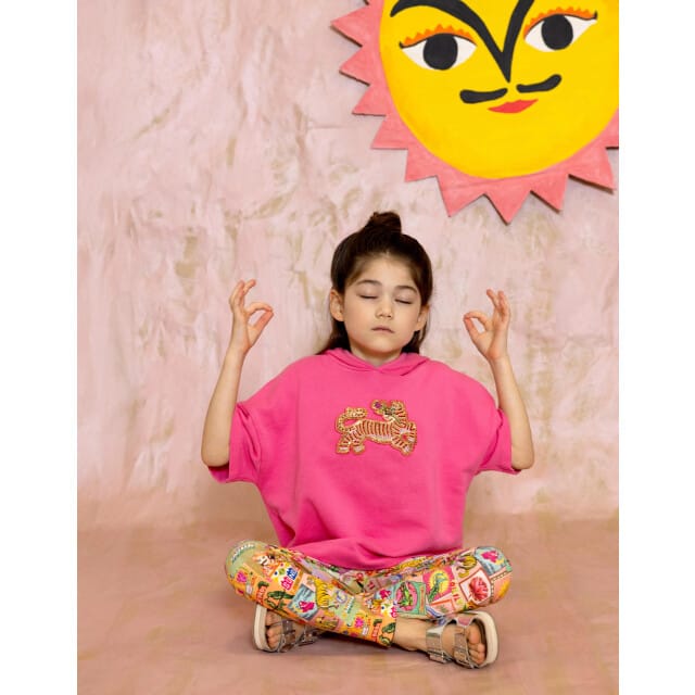 Oilily Horis Sweater- maat110/5yr Hot Roze